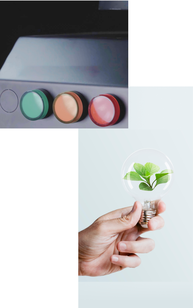image machine button green bulb